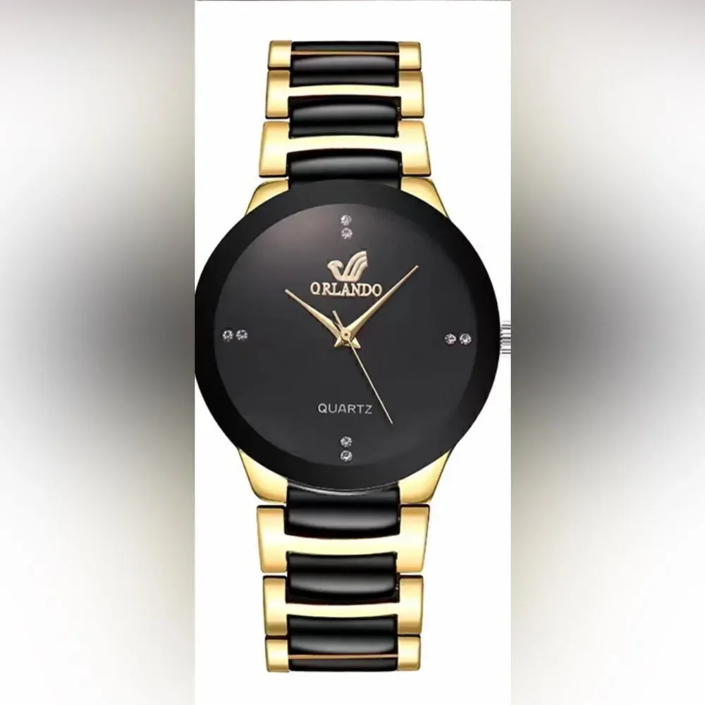 Steel band Couples matching Quartz watches.